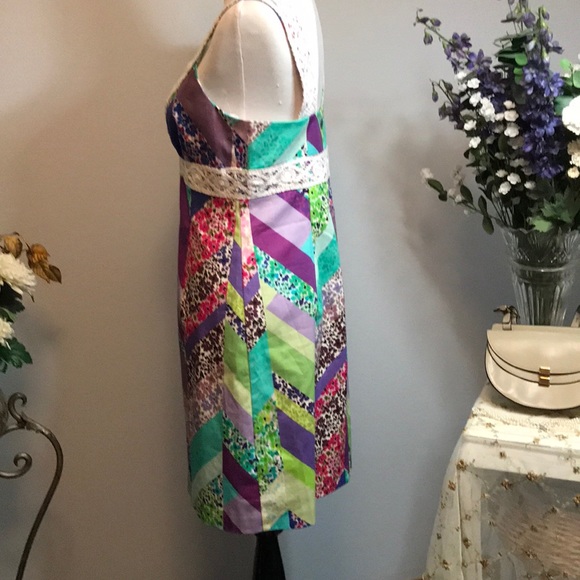 TRINA TURK PATCHWORK DRESS - Picture 2 of 5